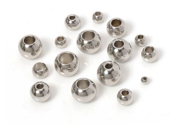 Kraal 925 zilver diverse maten 2-7mm per 4 stuks