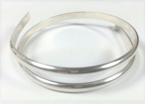Zilverdraad half rond 925 fijn zilver 3mm*1.5mm afname en prijs per 20 cm