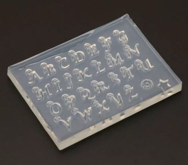Siliconen mal letters met hangeroog.(F-1807)