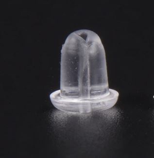 Siliconen achterkantjes voor oorbellen 20  paar 4.8*5.8 mm