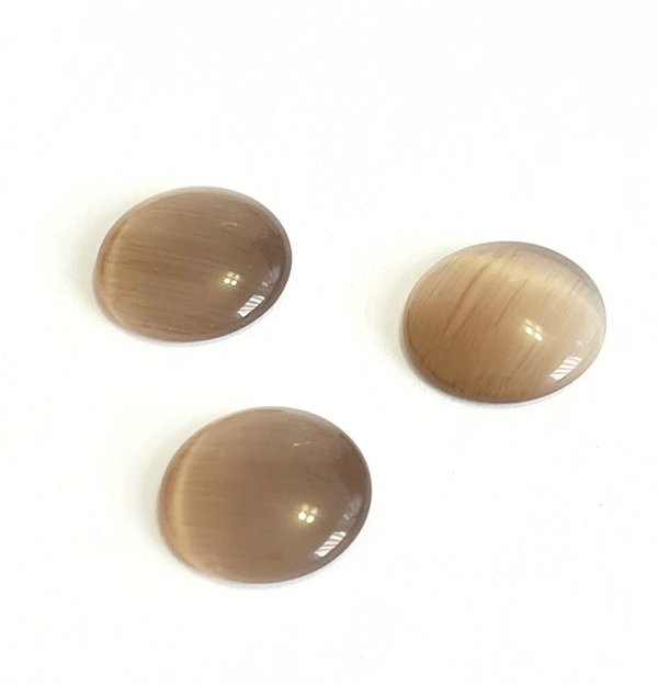 Glas cabochon rond 14 mm Taupe