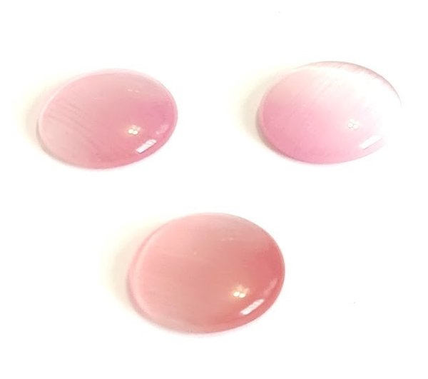 Glas cabochon rond 14 mm rose