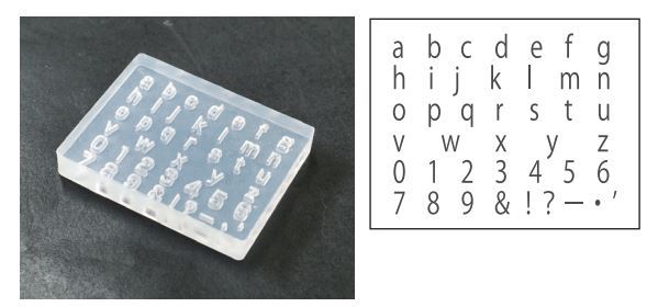 Siliconen mini mal Kleine letters F-2106