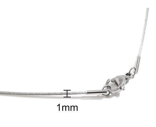 Spangketting, dikte 1mm Lengte 50cm Staal