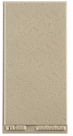 Textuurmat Rubber. ca 5*10 cm Berry Branches Embossed